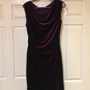 Purple velvet dress